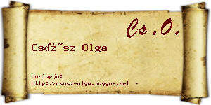 Csősz Olga névjegykártya