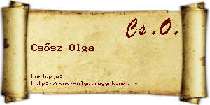 Csősz Olga névjegykártya